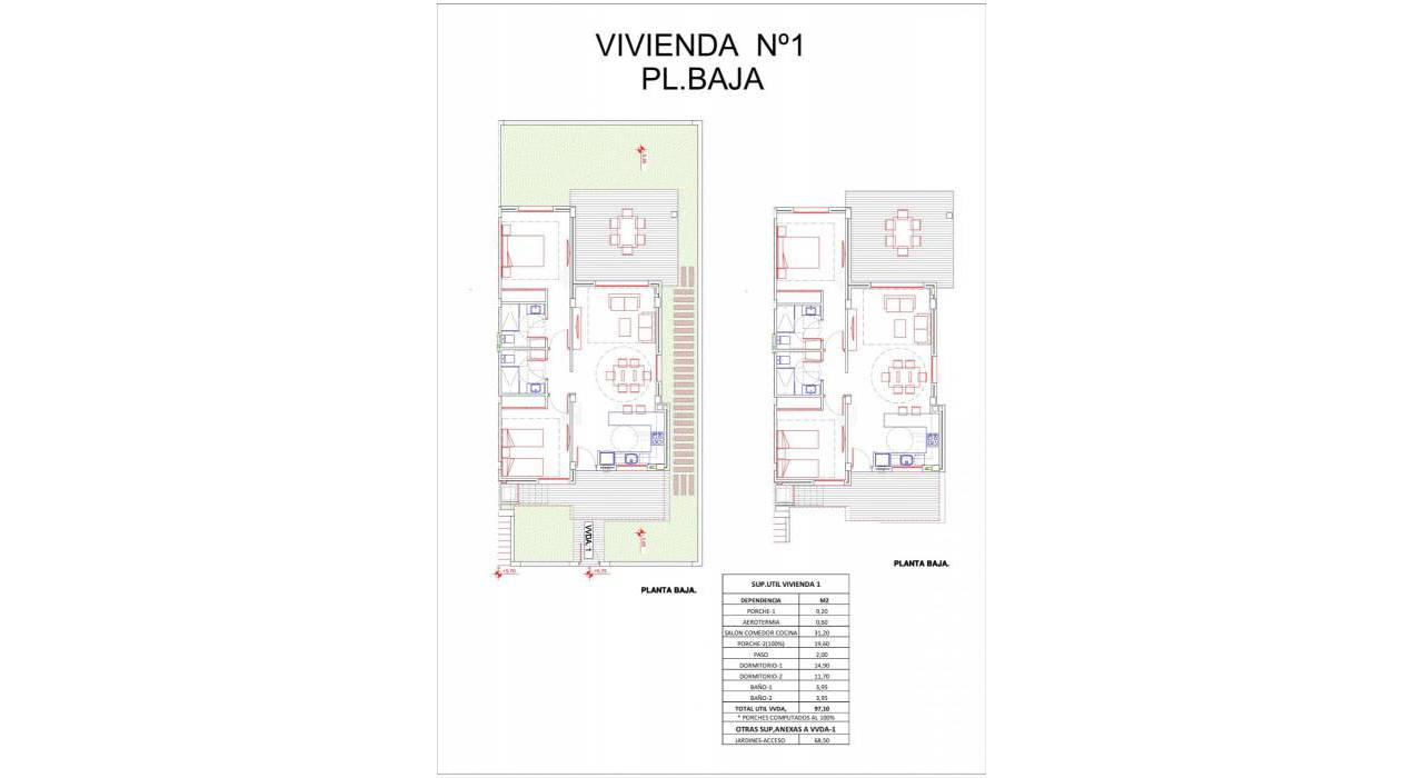 Nouvelle construction - Maison de ville - Orihuela - Vistabella Golf