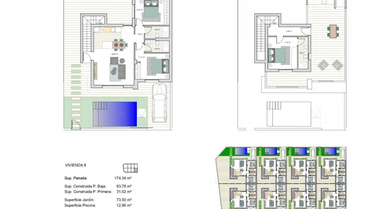 Nouvelle construction - Maison de ville - Torre Pacheco - Roldán	